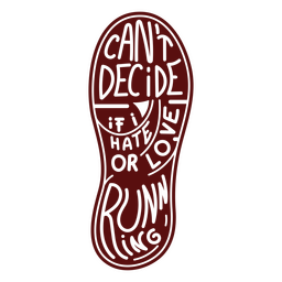 Ejecutar cita de odio o amor Diseño PNG