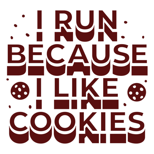 Laufsport-Cookie-Zitat PNG-Design