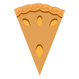 Slice of pumpkin pie icon PNG Design