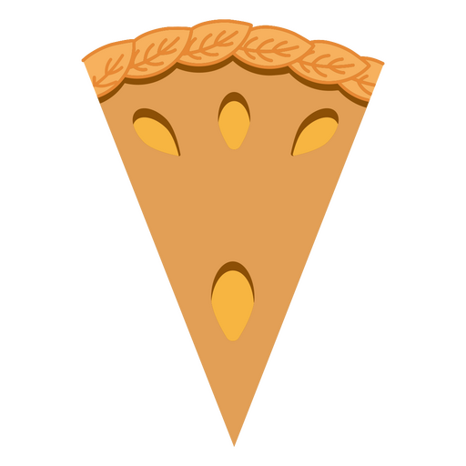 Slice of pumpkin pie icon PNG Design
