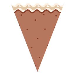 Slice of chocolate pie PNG Design