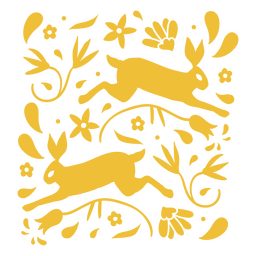 Padrão decorativo de coelho Día de los muertos Desenho PNG