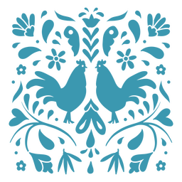 Día de los muertos rooster decorative pattern PNG Design Transparent PNG