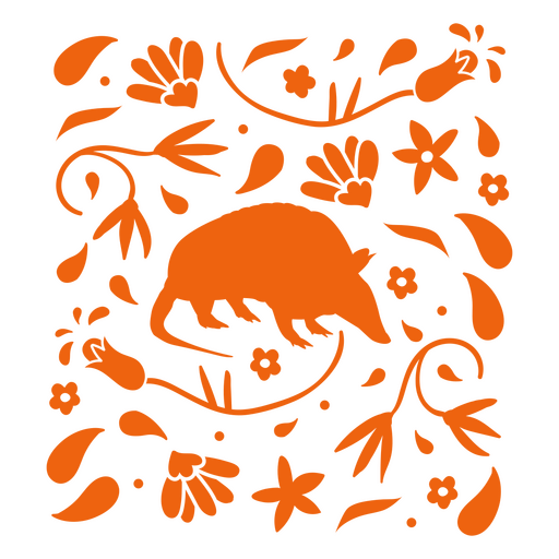 Día de los muertos armadillo decorative pattern PNG Design