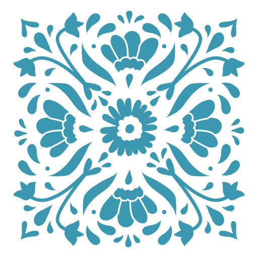 Patrón decorativo floral día de los muertos. Diseño PNG