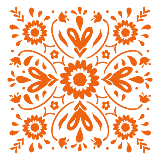 Patrón decorativo floral fiesta mexicana Diseño PNG