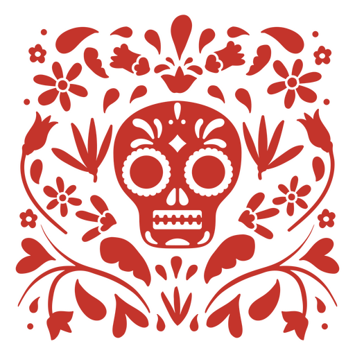 D?a de los muertos skull decorative pattern PNG Design