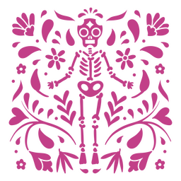 Patrón decorativo esqueleto día de los muertos Diseño PNG