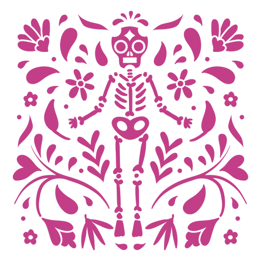 Padrão decorativo de esqueleto Día de los muertos Desenho PNG