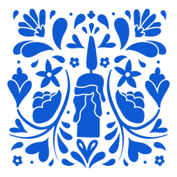 Día de los muertos Kerze dekoratives Muster PNG-Design