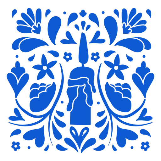 Patrón decorativo vela día de los muertos Diseño PNG
