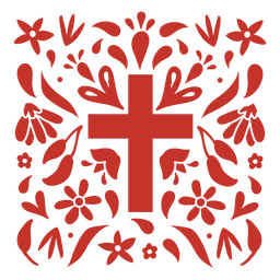 Día de los muertos cruz padrão decorativo Desenho PNG