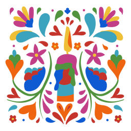 Fiesta mexicana vela colorido patrón decorativo Diseño PNG Transparent PNG