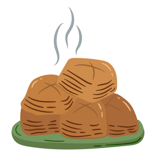 Teller mit Thanksgiving-Brötchen PNG-Design