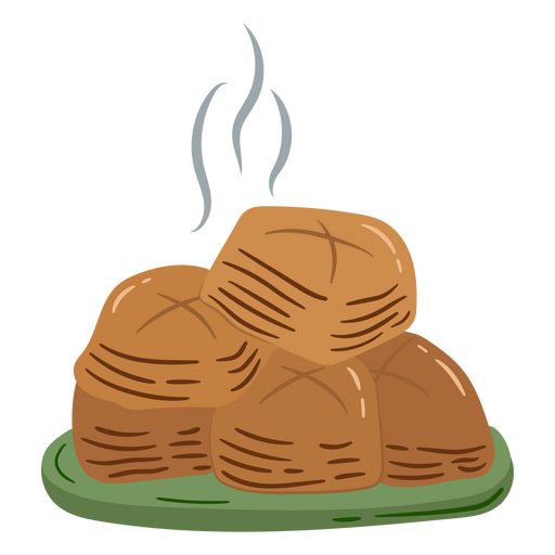 Thanksgiving buns plate PNG Design