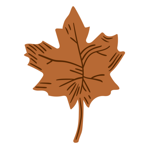 Icono detallado de hoja de otoño Diseño PNG