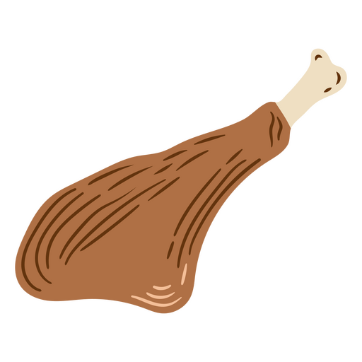 Icono detallado de pierna de pavo Diseño PNG