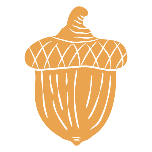 Acorn nut cutout icon PNG Design