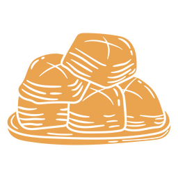 Ícone de recorte de pães de ação de graças Desenho PNG