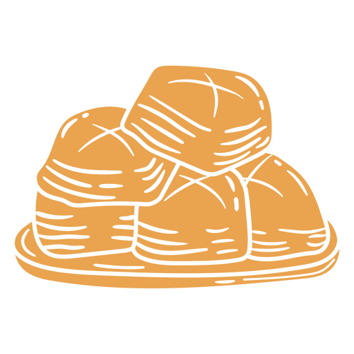 Thanksgiving buns cutout icon PNG Design