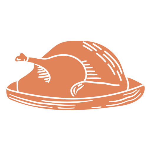 Ícone de recorte de prato de peru Desenho PNG