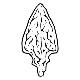 Fossiler Pfeil aus Stein PNG-Design