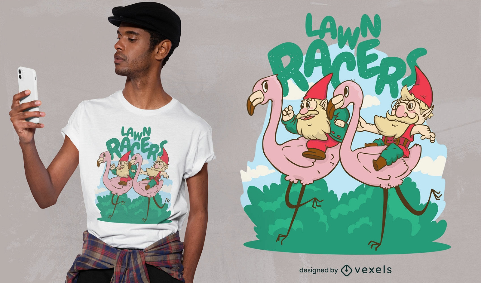 Cool lawn gnomes t-shirt design