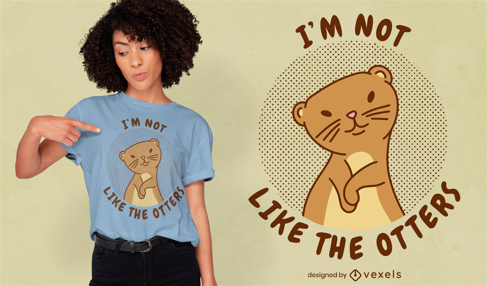 Cute otter quote t-shirt design