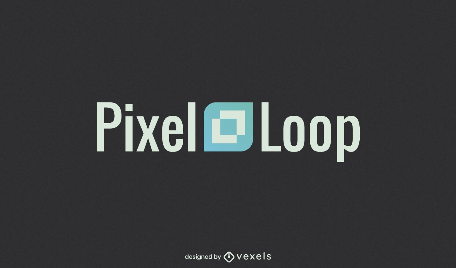 Modelo de logotipo em formato de pixel