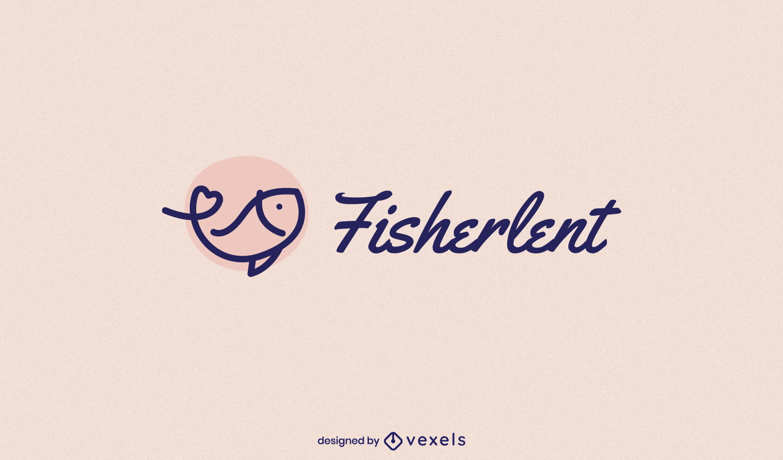 Fish swimming stroke logo template