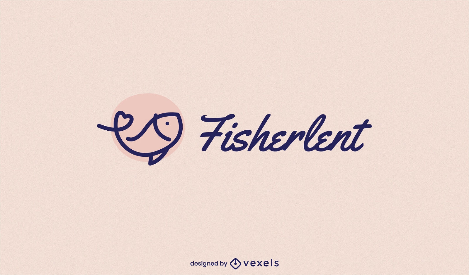 Plantilla de logotipo de trazo de natación de peces