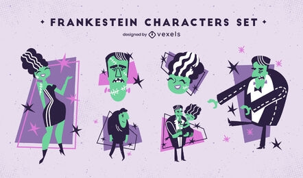 Conjunto de caracteres planos de Frankenstein