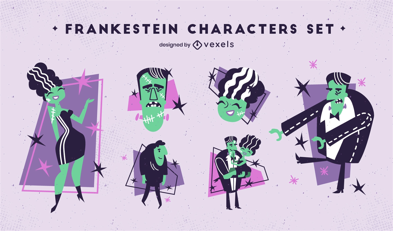 Frankenstein flacher Zeichensatz