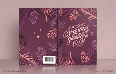 Leaves and plants nature book cover design