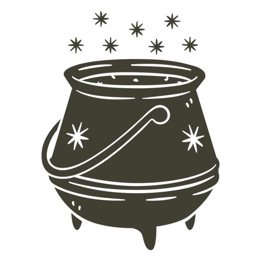 Sparkly witch's cooking pot PNG Design