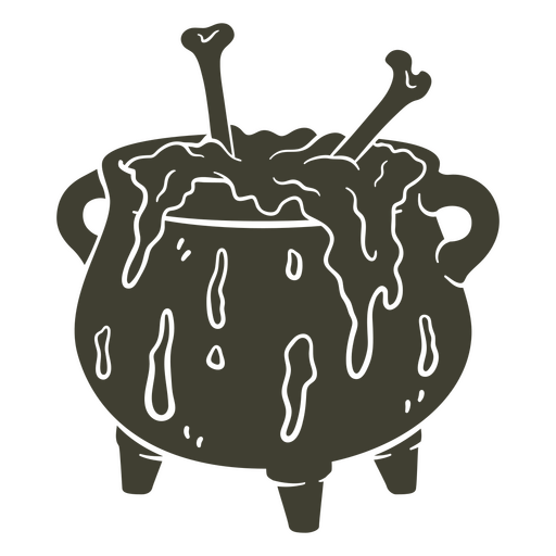 Witch magic dripping magic cooking pot PNG Design