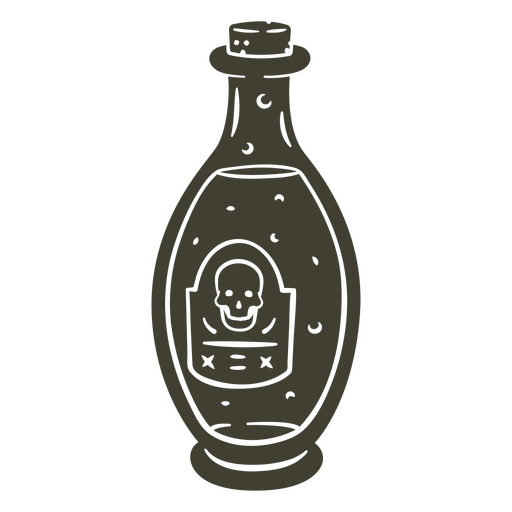 Botella de veneno de Halloween Diseño PNG