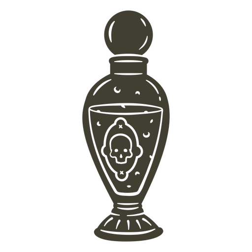 Kristallflasche mit Gift PNG-Design