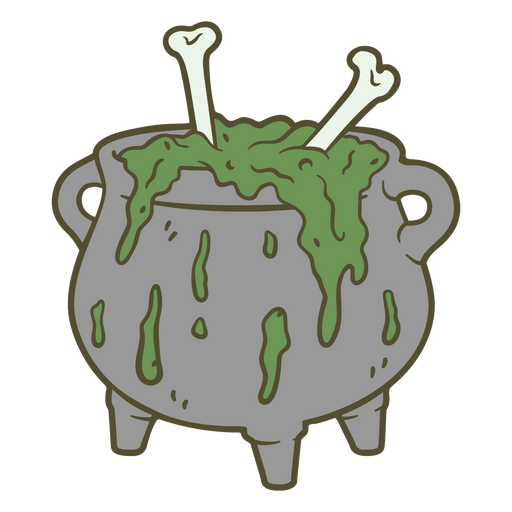 Dripping spooky cooking pot PNG Design
