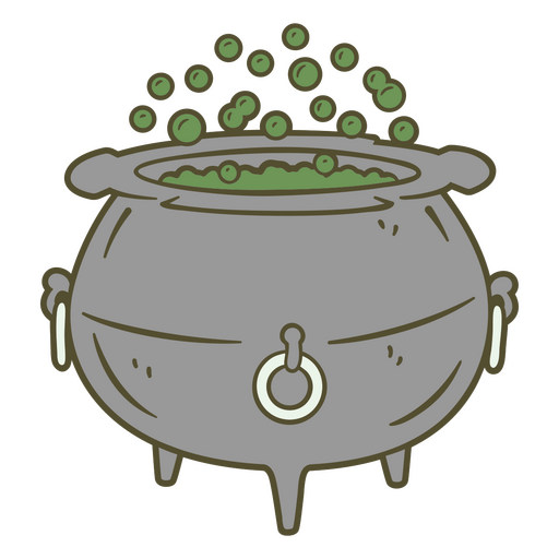 Bubbly spooky cooking pot PNG Design