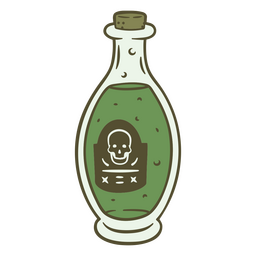 Botella de cristal de veneno de Halloween Diseño PNG Transparent PNG