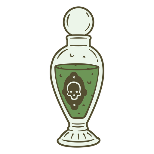 Icono de botella de corteza de veneno Diseño PNG