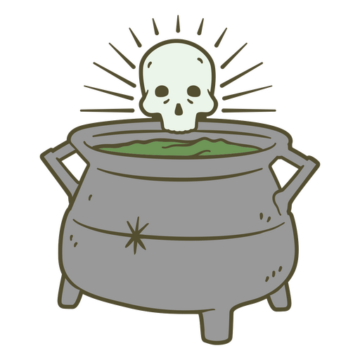 Magic poison cooking pot  PNG Design