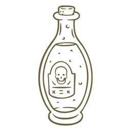 Frasco de veneno mágico de perigo Desenho PNG