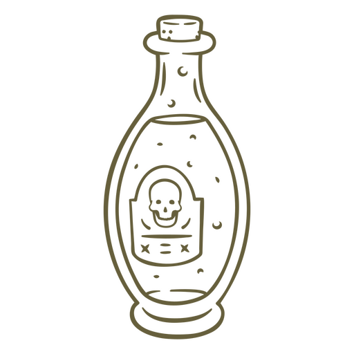 Botella de veneno mágico de peligro Diseño PNG