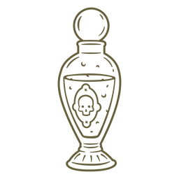Botella de veneno mágico de bruja Diseño PNG