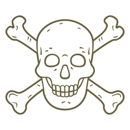 Poison Warning Skull Icon PNG & SVG Design For T-Shirts