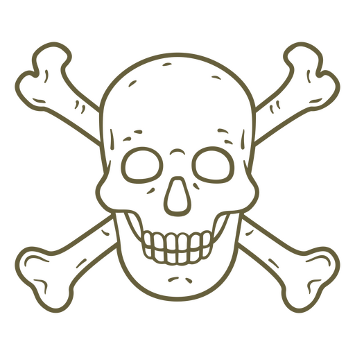 Poison warning skull icon PNG Design
