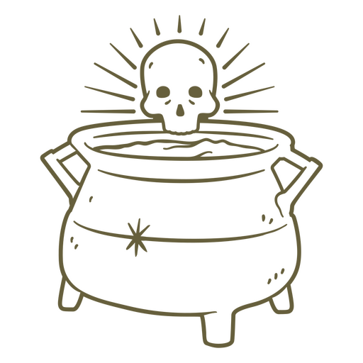 Poison warning cooking pot PNG Design