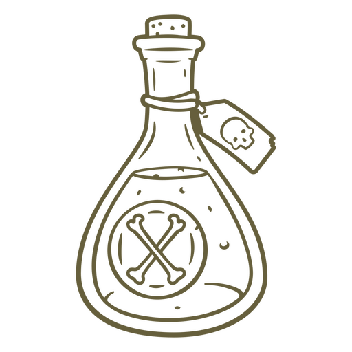 Danger poison bottle PNG Design